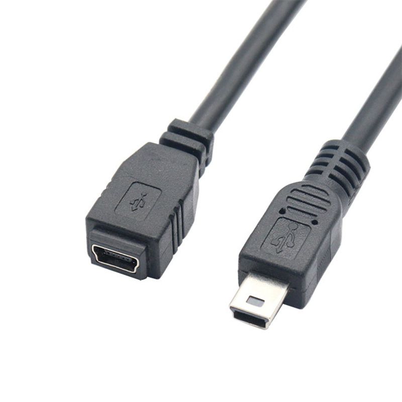 USB 2.0 Mini USB Extension Cord Male To Female t-port, Mini 5pin Public Transfer Master Data Charging Cable