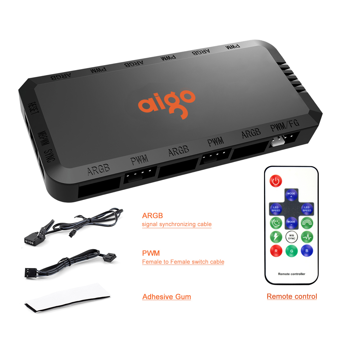 Aigo AS14 140mm Fan Argb Pc Case Ventiladores 4PIN PWM 5V-3PIN Cpu Waterkoeler Gabinete Gamer Cooling Kit Fans Rgb Ventilador