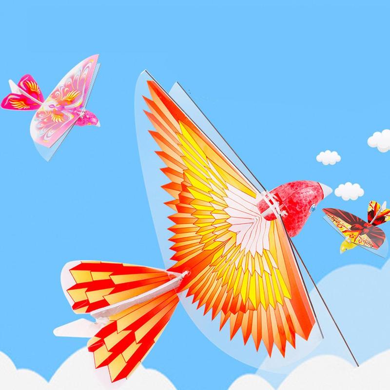 1pcs Electric Remote Control Simulation Flapping Wing Bird Toy Light Degree For Kids Toy Led Model With Bird Flying 360 Fly M4T2