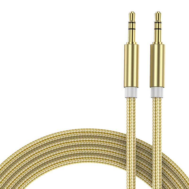 Kebiss AUX Cable Jack 3.5mm Audio Cable 3.5mm Jack Speaker Cable for Samsung Xiaomi JBL Headphones Car AUX Cord Headphone Cable: Gold / 3m