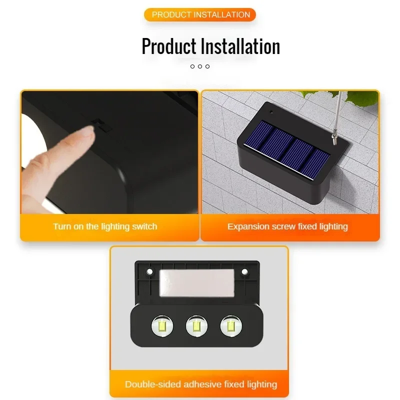 Solar Wall Lamp Outdoor Waterproof Solar Powered Light UP and Down Illuminate Home Garden Yard Decoration Outside Sunlights