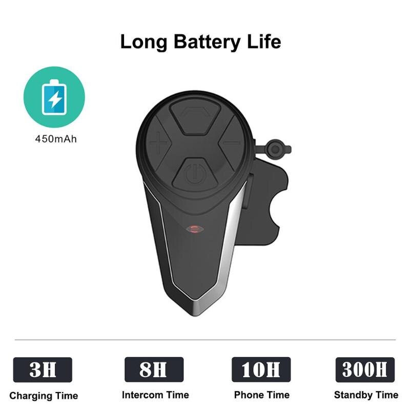 S3 Bluetooth Motorcycle Helmet Headset 1000m Range BT Wireless Intercom Interphone