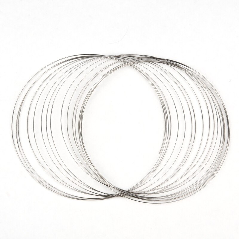 DoreenBeads filo per perline di memoria fatto a mano a 100 anelli per collana 140mm collana di gioielli fai-da-te accessori per risultati