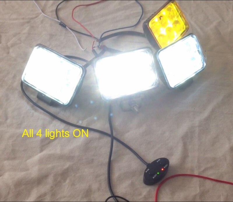 Universal 12v 260w Car light power switch 2x 40A relay harness lamp on off switch cable for Headlight spotlight Offroad lamp