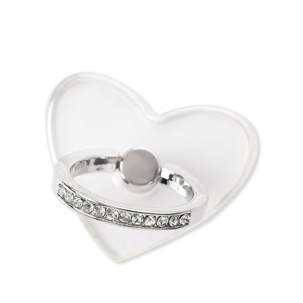 Transparante Vinger Ring Houder Diamond Ring Phone Stand Houder Voor Gsm Vinger Grip Draaibaar Telefoon Ondersteuning Mount Accessoire: green