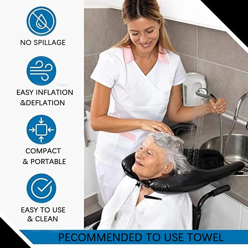 Pvc Opblaasbare Shampoo Bassin Salon Head Tray Home Wastafel Kussen Nek Rest Spa Kussen Kapper Accessoires