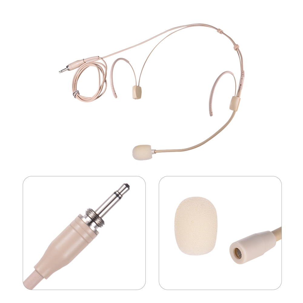 Lightweight Headworn Headset Microphone Condenser Mic 3.5mm Plug for Smartphone DSLR Camera Camcorder Computer PC Laptop