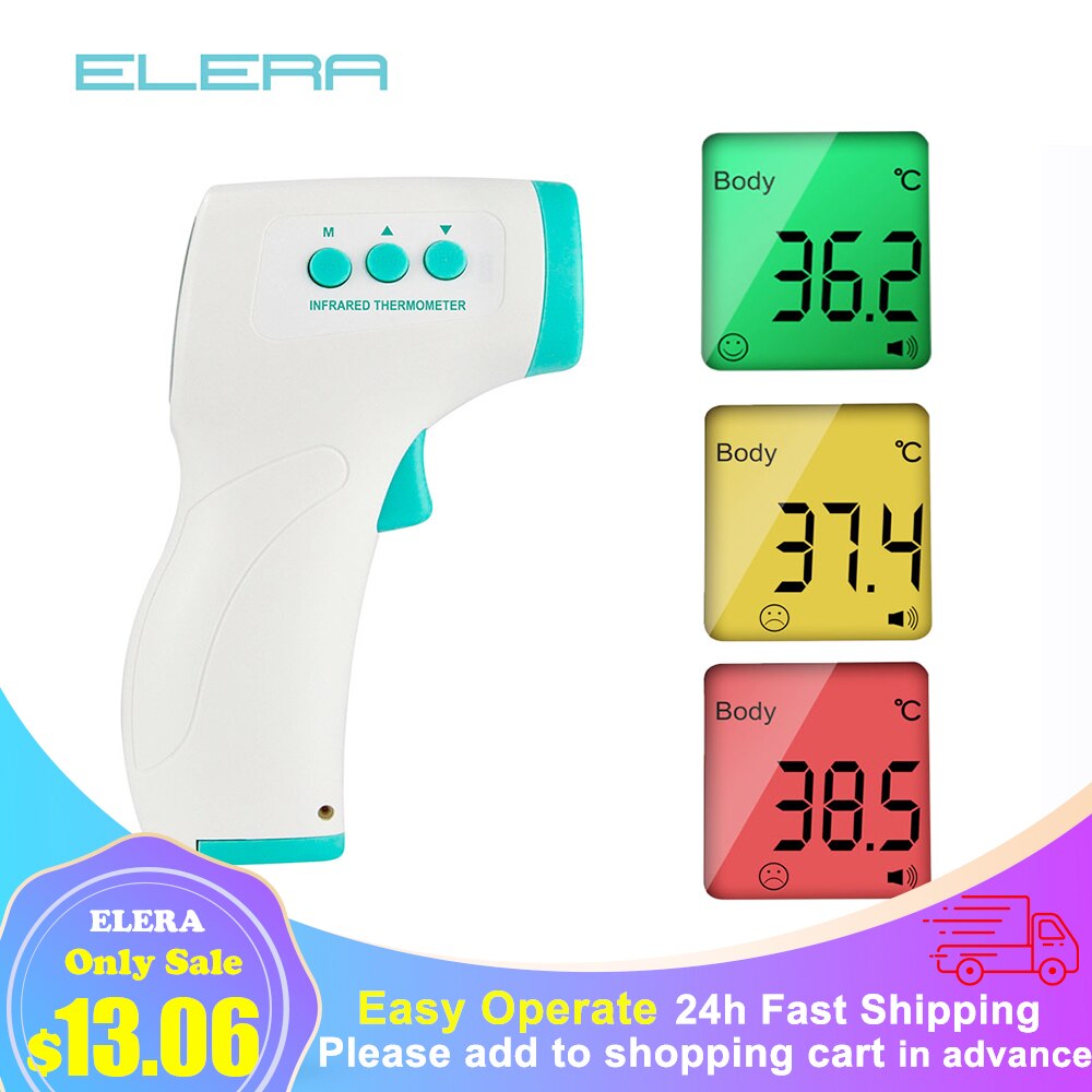 Elera Thermometer Gun Digitale Lichaamstemperatuur Meting Non-contact Infrarood Terug Licht Thermometer