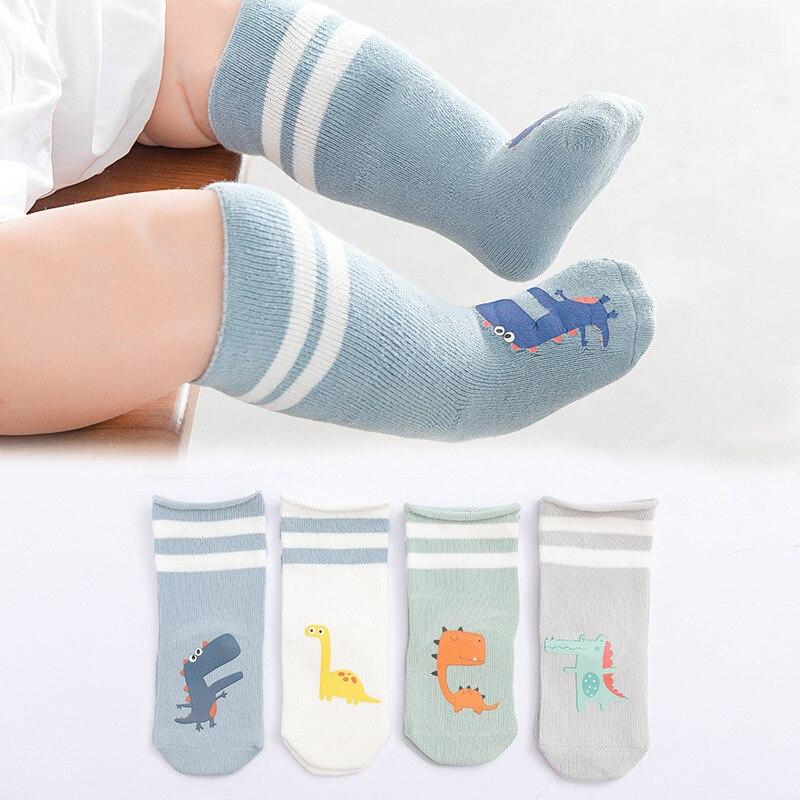 4 Paar Leuke Cartoon Baby Sokken Meisjes Katoen Pasgeboren Jongen Peuter Sokken Baby Baby Sokken Lente Kids Kinderen Baby Accessoires