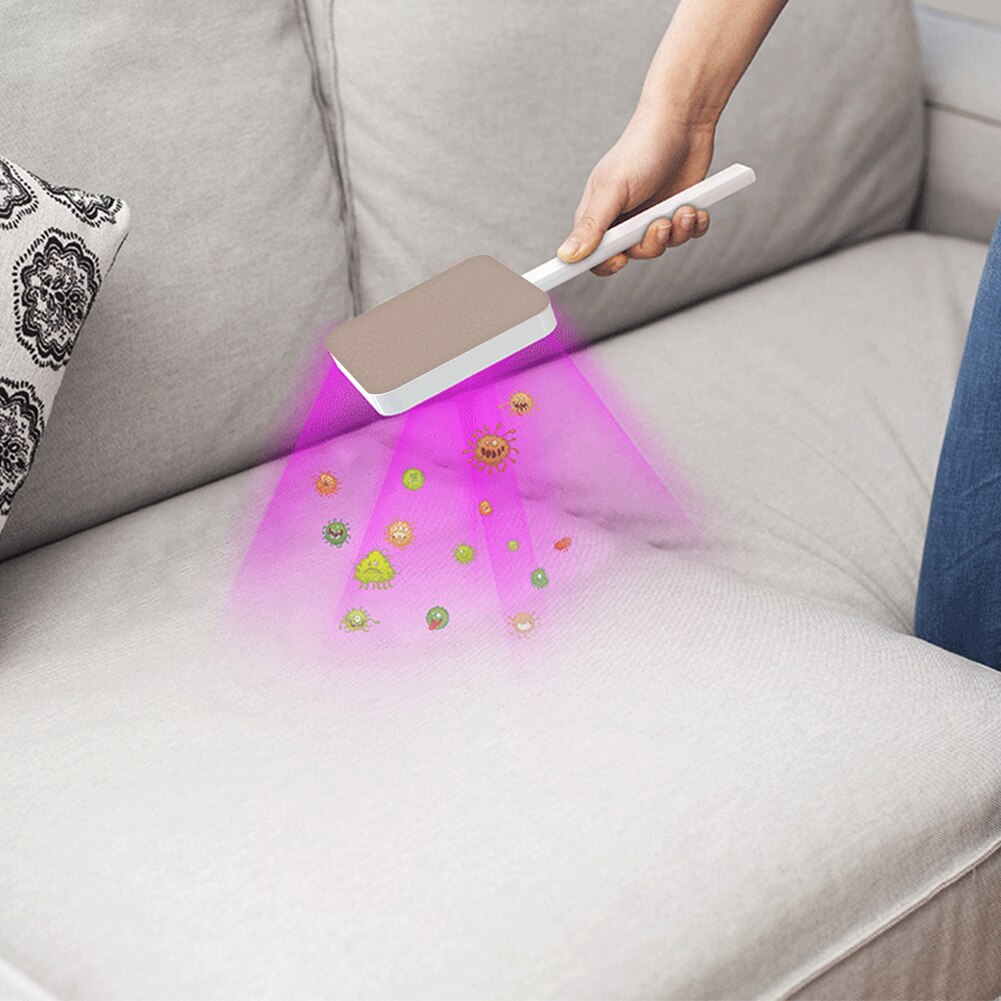 Handheld Disinfection Light Square Panel Ultraviolet Fluorescent Light Mobile Portable Mites Removal Lamp 3W UV for Clothes