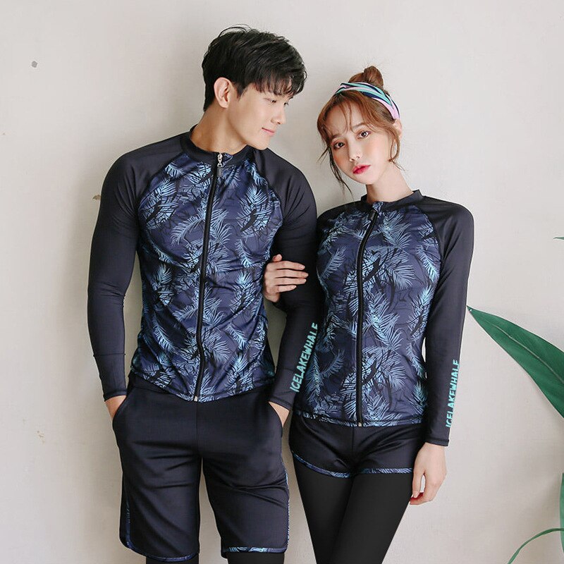 5pcs/set Women&#39;s Swim Zip Shirt / Leggings Full Body Rashguard with Bikini Rashguards Surf Snorkeling Sun Suit Tracksuit Yoga