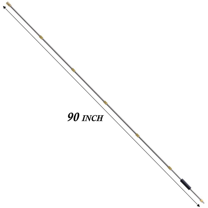 90 Inch Universal Wand Set Car Washing Pressure Washer Wand Extension, Replacement Lance Power Washer Lance 1/4Inch Thread Qui