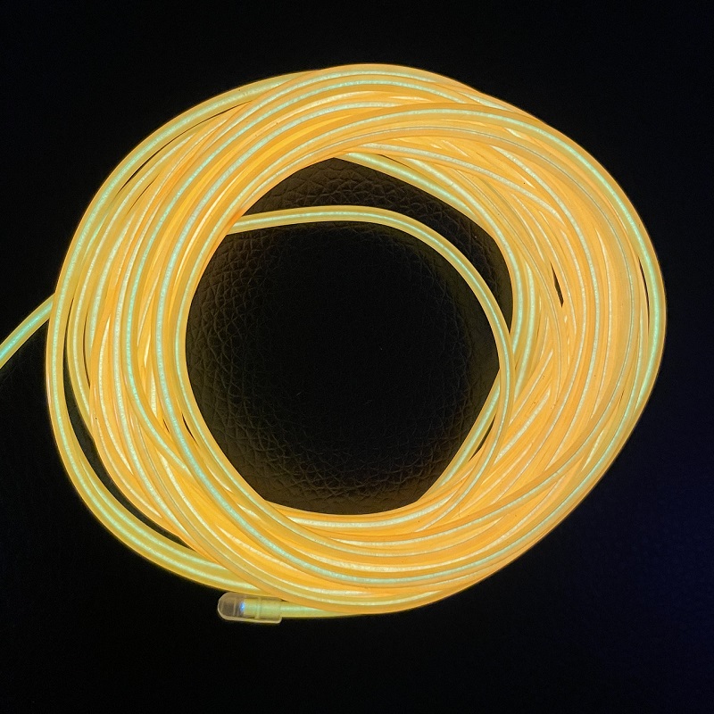 Flexibele Neon Licht 1M/3M/5M El Wire Led Neon Dance Party Sfeer Decor Lamp ropetube Waterdichte Multicolor Led Strip 3V: YELLOW / 0.5W