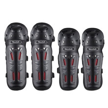 Ajustable motocicleta Motocross codo rodilla espinilleras protector carrocería de motocicleta equipo protector de rodilla codo protector brazalete negro