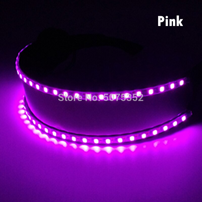 Neue LED Licht hoch Sonnenbrille Coole Leucht Gläser für DJ tanzen Party Bühne Zeigen Licht Brillen Liefert Kostüm Requisiten: Rosa