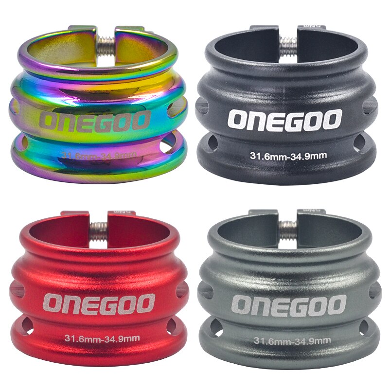 ONEGOO – collier de serrage de tige de selle de vélo en Fiber de carbone, Double couche réglable, en alliage d&#39;aluminium, 31.8/34.9mm, pour vtt