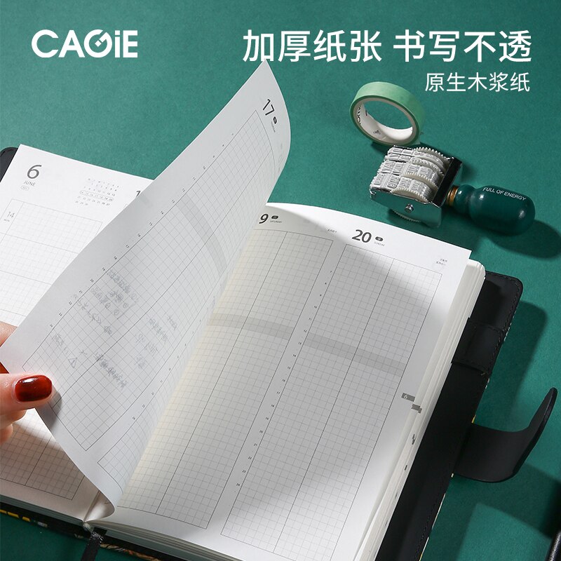 Trend Calendar Daily Plan Book Clock-in Diary College Students' Time Management Stationery Buckle Notebook B6