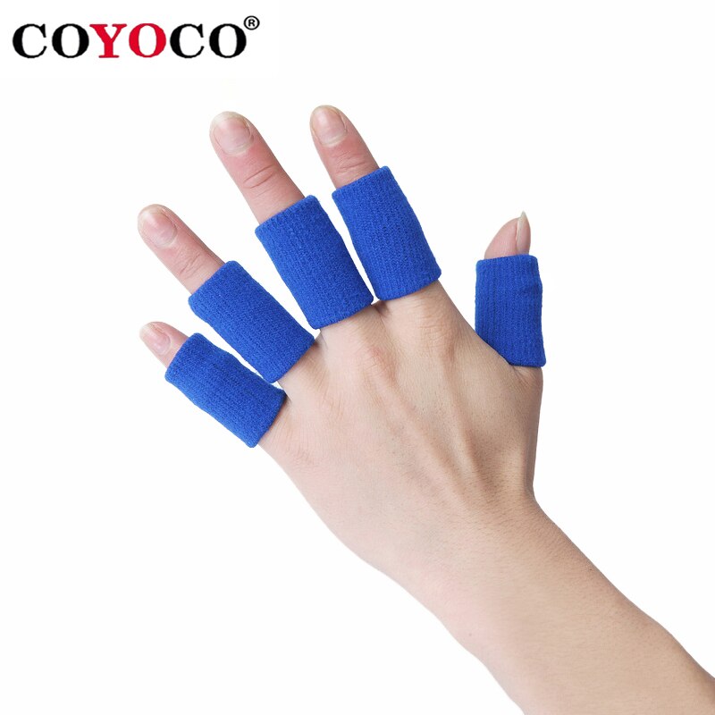 COYOCO Brand Finger Guard Volleyball Protect 10 Pcs Elastic Basketball Soccer Volleyball Finger Sports Protection Tools Blue