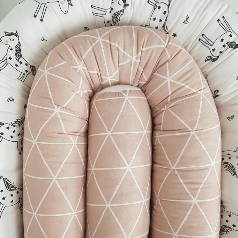 Nordisk nyfødt baby seng kofanger 2m lang sky print fletning pude baby krybbe kofanger knude spædbarn dreng pige baby værelse indretning bedbumper