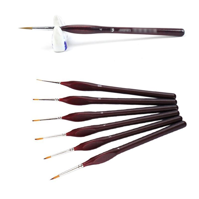 9pcs Line Drawing Pen Hand Detail Paint Brushes Wolf Hair Tip Fine Detail Oil Painting Art Brushes Art Supplies A35
