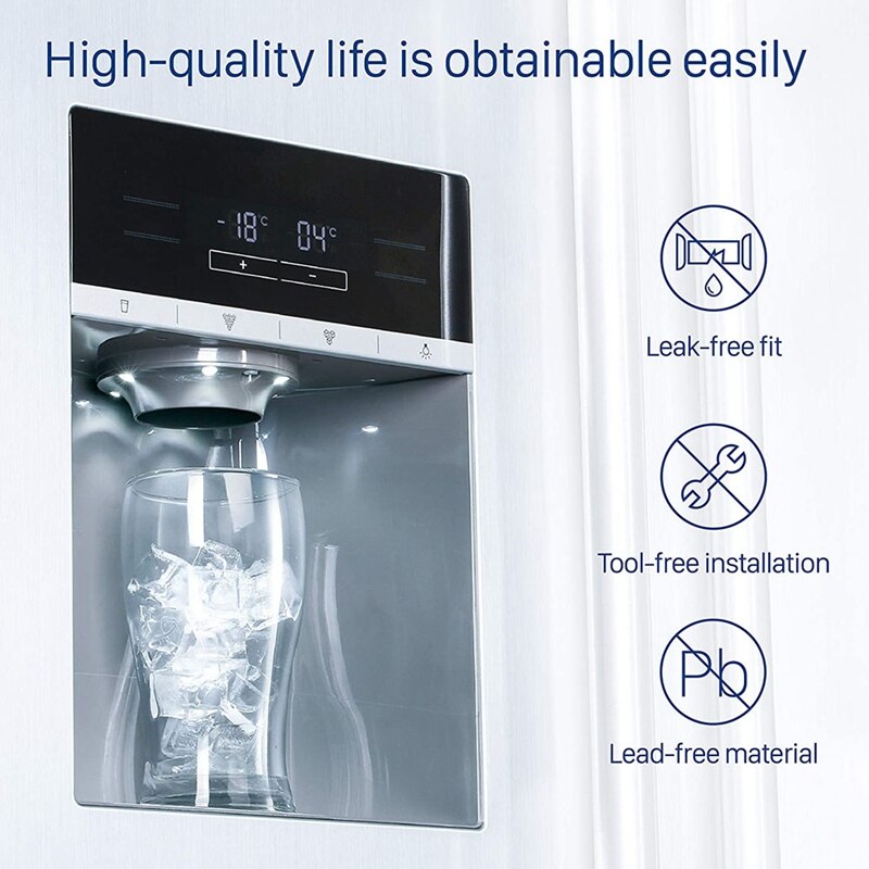 2Pcs Filters WF1CB Refrigerator Water Filter Replacement for WF1CB, WFCB, RG100, NGRG2000, WF284, 9910, 469906, 469910