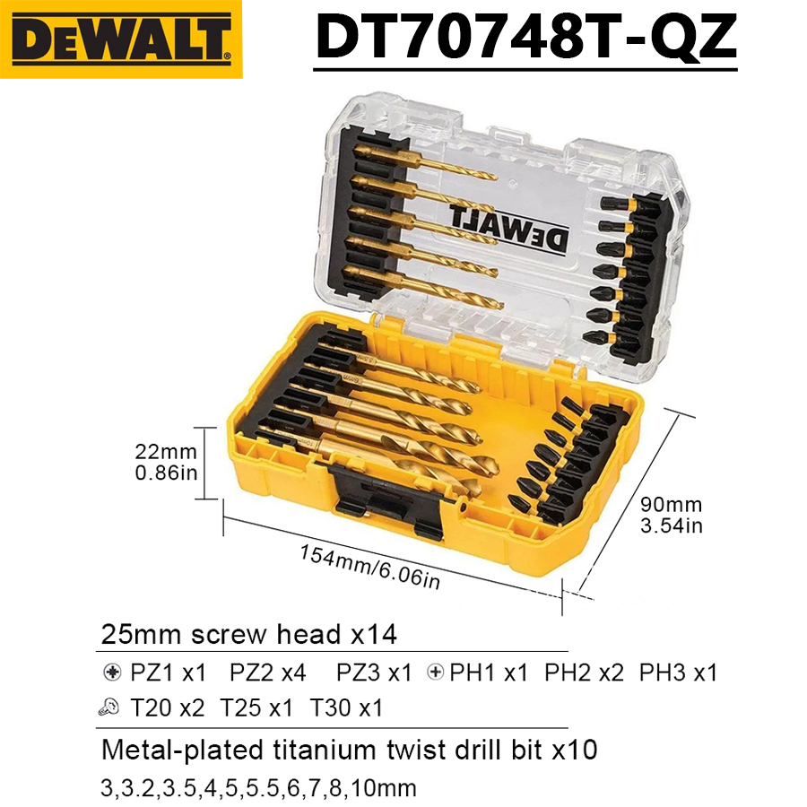 DEWALT Drill Drive Screwdriving Bit Set DT70702 DT70732T-QZ DT70734T-QZ DT70739T DT70748T-QZ DT70758 DW2166 DWACS65