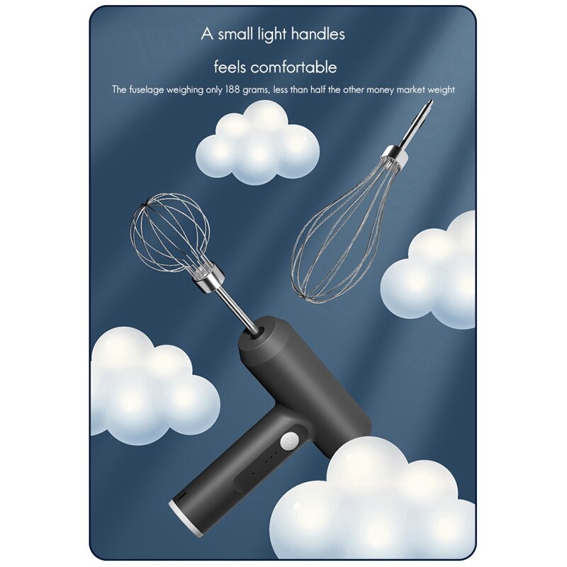 Frullatore EAS-Electric frullatore montalatte palmare ricarica USB creatore di bolle in acciaio frusta per integratore alimentare per caffè