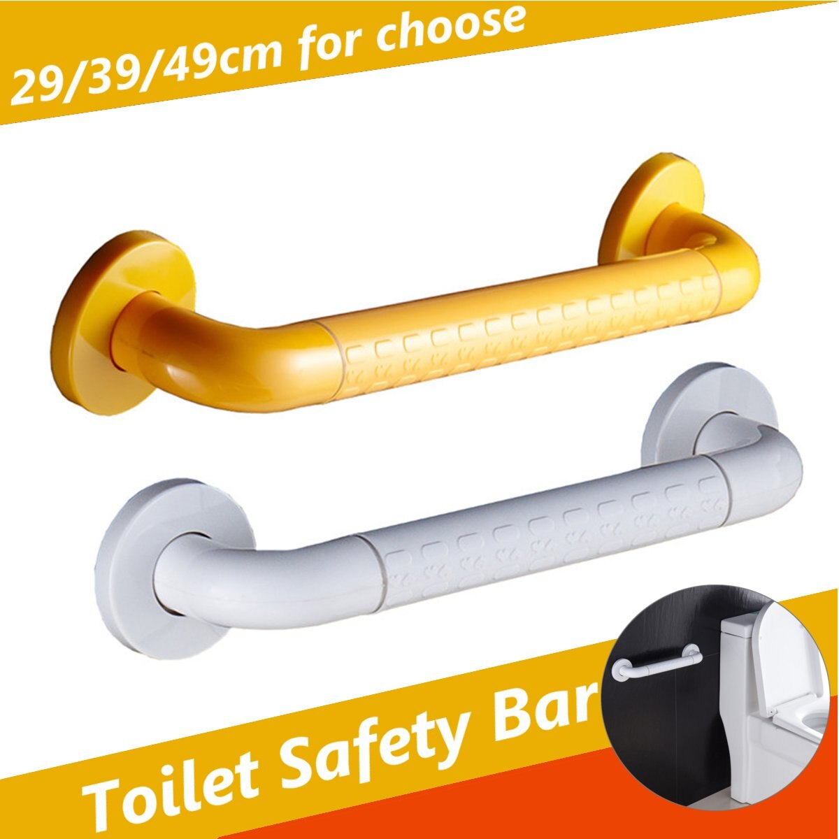1PCS Bathroom Shower Tub Grab Bar Hand Grip Stainless Steel Safety Toilet Support Rail Disability Aid Grab Bar Handle Towel Rack