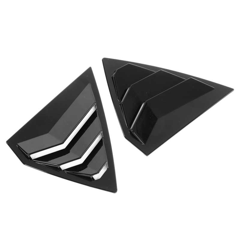 Rear Side Window Louvers Trim Air Vent Scoop Shades Cover for Car