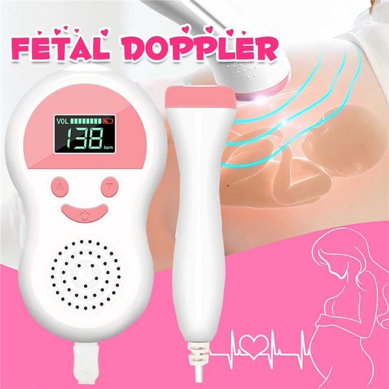 LCD Fetal Doppler Heartbeat Detector Household Por... Grandado
