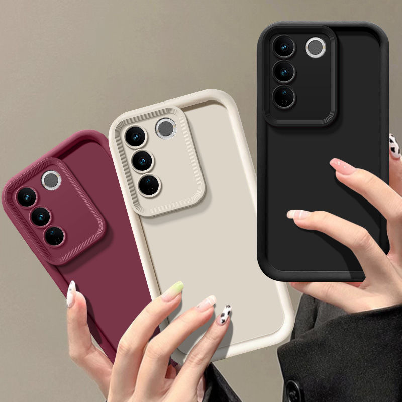 Voor Vivo V27e Hoesje Voor Vivo V25e Latam Telefoonhoesje Volledig Pakket Mat Anti Druppel Zachte Beschermhoes