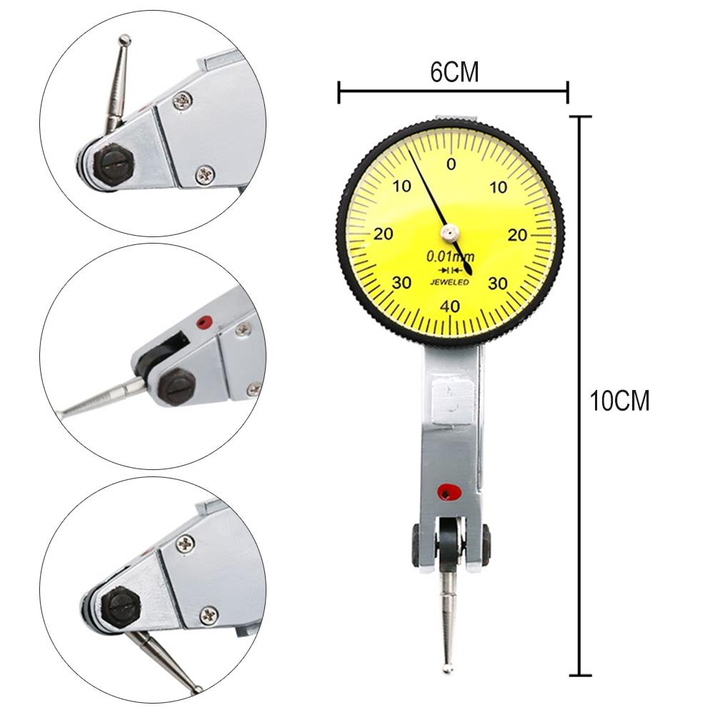 0-0.8mm Precision Waterproof Dial Test Lever Indicator Gauge Scale Meter High Precision Dial Indicator