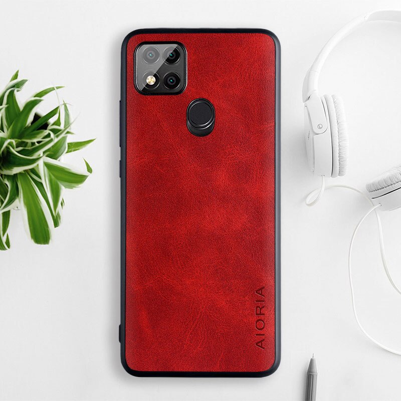 Case Voor Xiaomi Redmi 9C Nfc Luxe Vintage Leather Skin Telefoon Cover Voor Xiaomi Redmi 9c Case Funda Business Coque capa