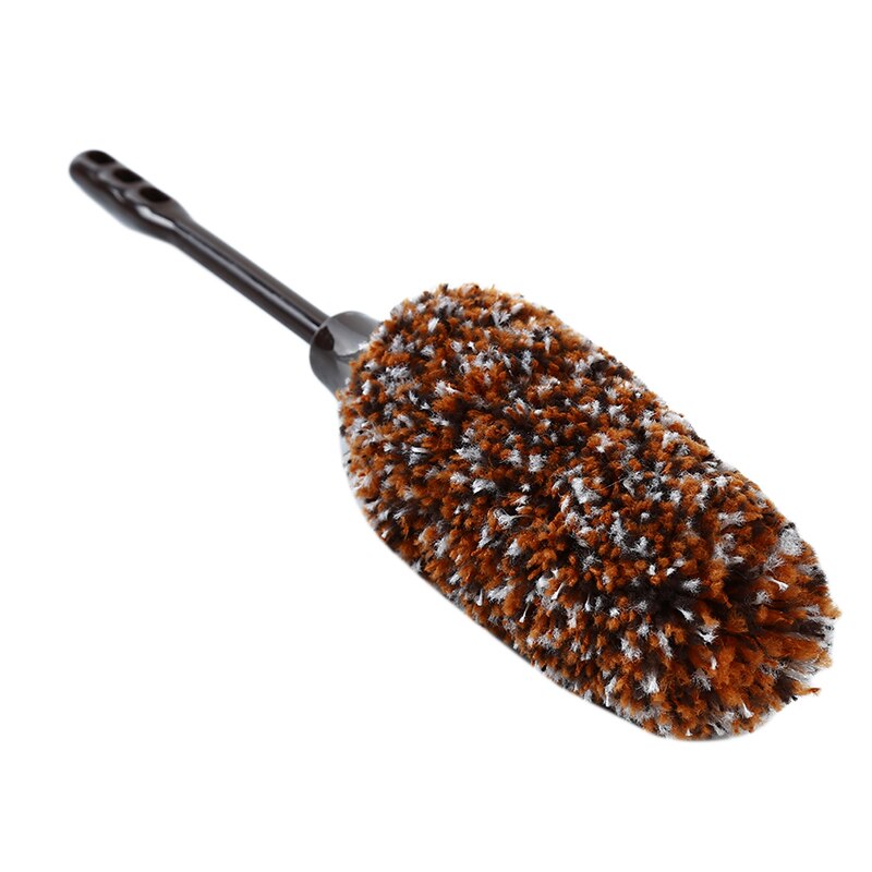 Soft Microfiber Cleaning Duster Dust Cleaner Handle Feather Static Anti Magic Household Cleaning Tools: brown