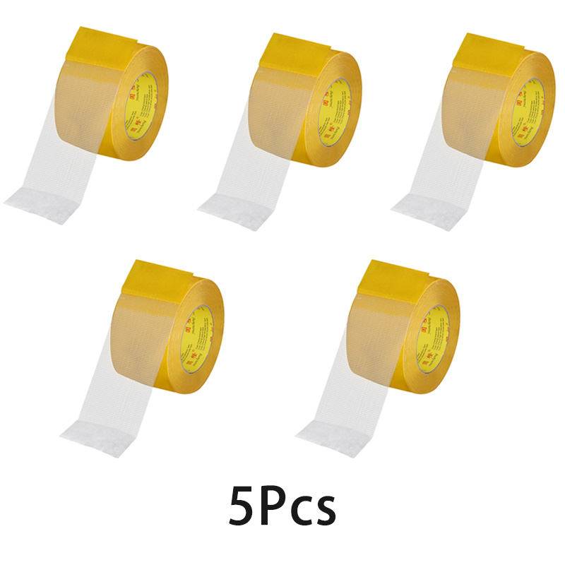 5M10M Extra Strong Double Sided Tape Translucent Mesh Super Traceless High Viscosity cinta doble cara adhesiva fita dupla face: Champagne / 10mm / 5m