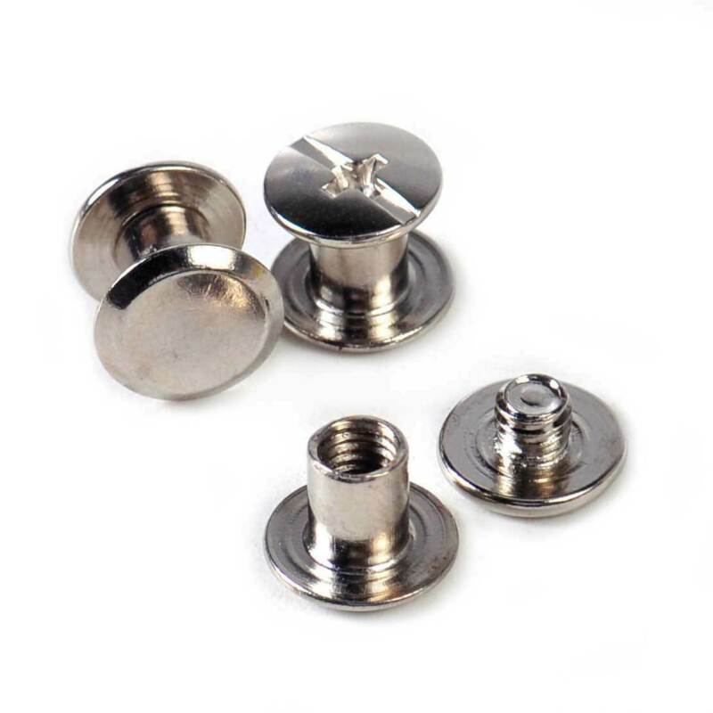100x Effen Binding Schroef Stud Knop Nagel Klinknagels Lederen Riem Tas Wallet Craft