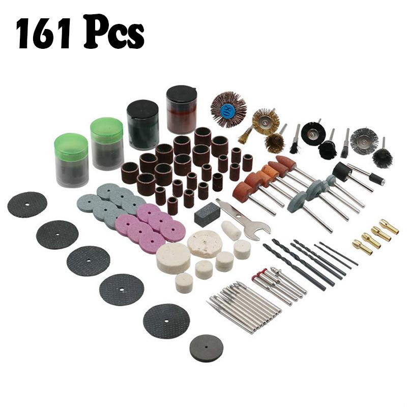 18W 220V/110V Mini Elektrische Grinder Polijstmachine Hand Boor Kit Hout Graveren Pen Gereedschap Variabele Snelheid grinder Pen Eu/Us Plug: 161PCS Grinder Set