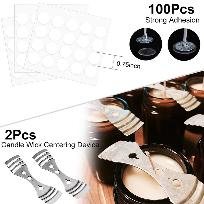 206PCS Candle Making Kit DIY Candle Making Tool Stainless Steel Wax Pot Scale Wax Cup Set