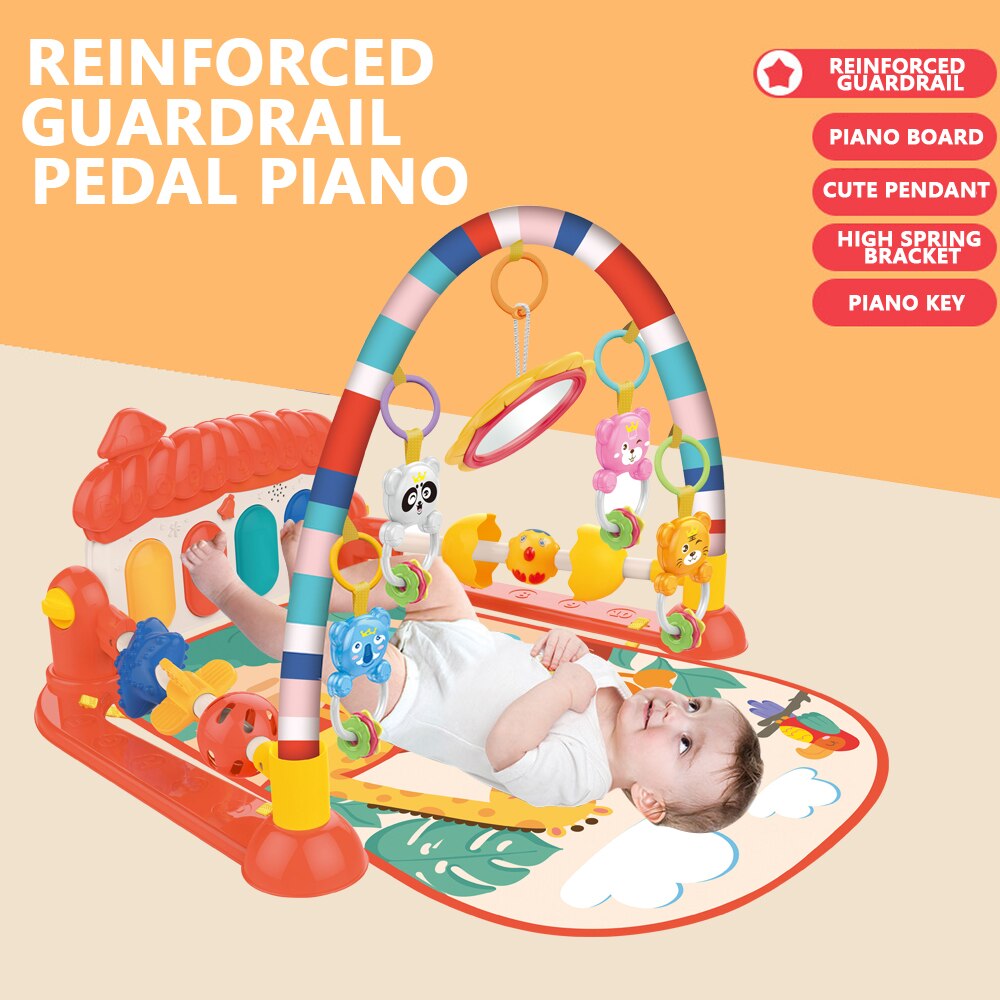 3Wbox Gym Baby Muzikale Speelmat Play Mat Kids Rug Educatief Puzzel Tapis Tapijt Piano Dier Kruipen Activiteit Voor Baby 'S