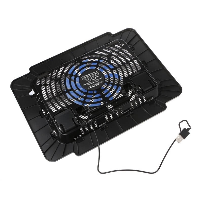 Laptop Cooler Cooling Pad Base Big Fan USB Stand For 14 Inch LED Light Notebook