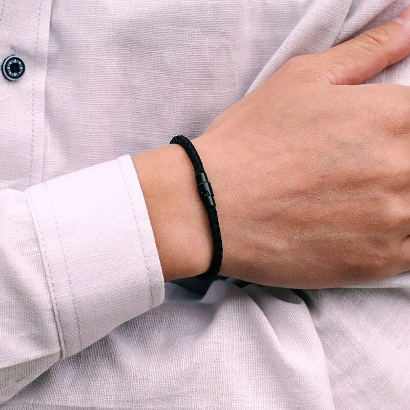 Simple Style Good Luck Red Thread Bracelet For Unisex Grade A 4mm Keel Rope Double Safety Magnetic Buckle Lucky Amulet Braslet