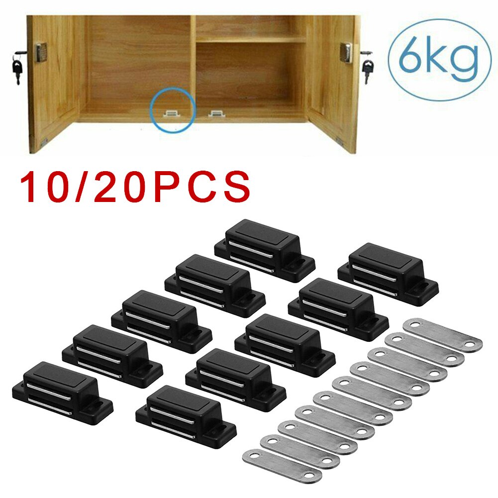 46x15x14mm Magnetic Catches Plastic+metal Door Catches Kit Cupboard Cabinet