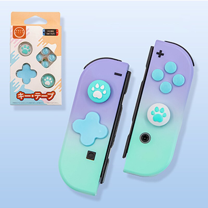Para nintendo switch joystick botão polegar vara aperto capa protetora para interruptor lite mini joy-con controlador pele colorida: D