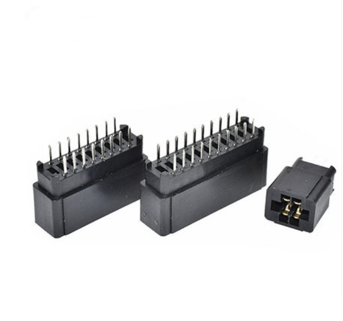 Conector de tarjeta de borde de paso de 2,54mm, ranura de Bus, enchufe de dedo dorado, placa PCB, Pin curvo recto