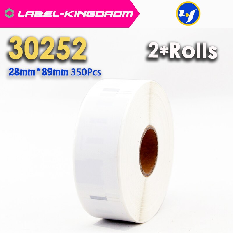 2 Rolls Dymo Compatible 99010/99012/99014/99015/99019/11352/11353/11354/11355/11356/S0904980/S0929120/30915/30252/30256 Label: 30252