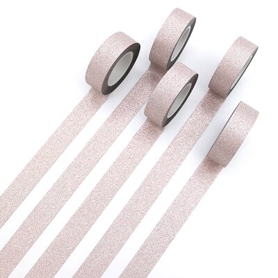 Självhäftande silverguld glitter washi tejp scrapbooking julfest kawaii söta dekorativa papper hantverk: 4