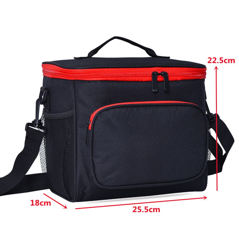 Große Schulter Dicker Kühltasche Thermische Mittagessen Tasche Trage Isolierte Eis Pack Tragbare Picknick Trinken Lebensmittel Bahre Lagerung Container