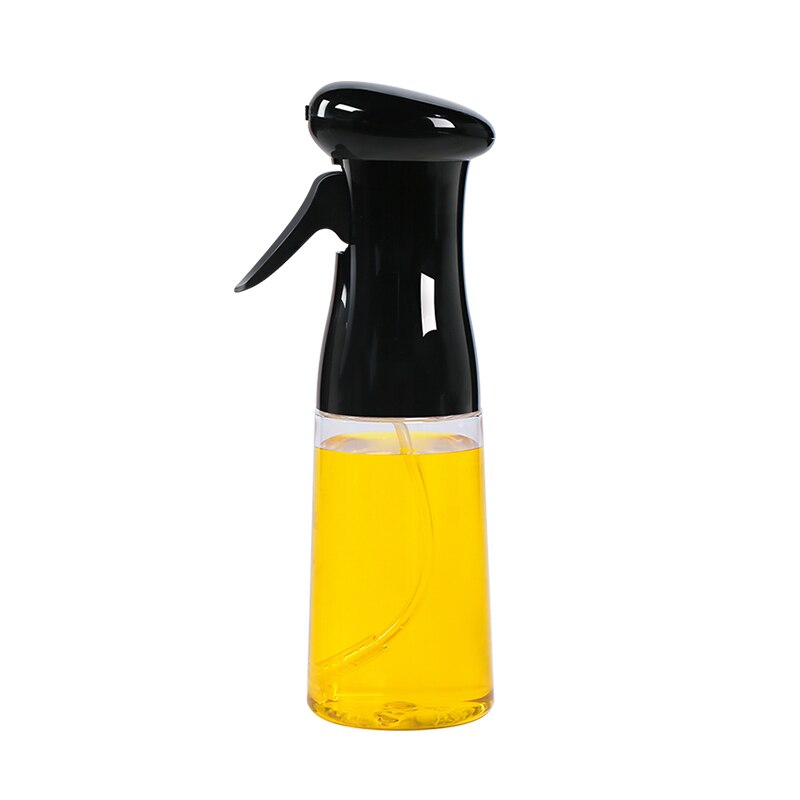 Aminno olie sprøjte flaske eddike sprøjte til madlavning grill bpa gratis salat sovsbåde 200ml plast spray spray flaske: Sort