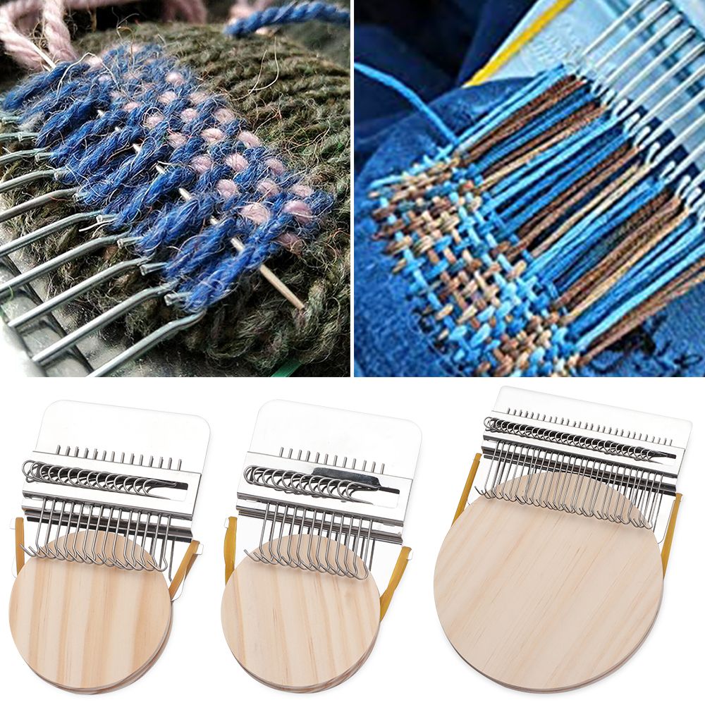 Small Loom Wooden Makes Beautiful Stitching Speedweve Type Weave Tool Fun Mending Loom Darning Machine Loom Tools