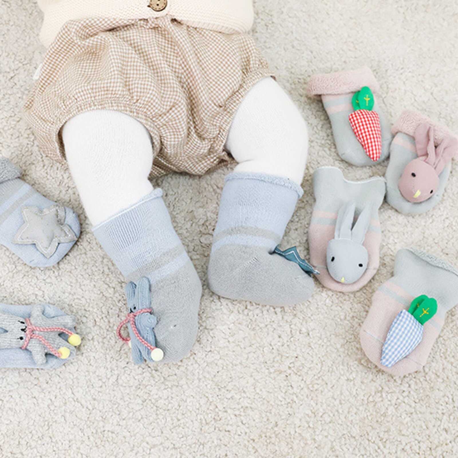 Criança meias com solas de borracha para crianças crianças meias meninos do bebê meias quente terry engrossar chinelos crianças menina #50